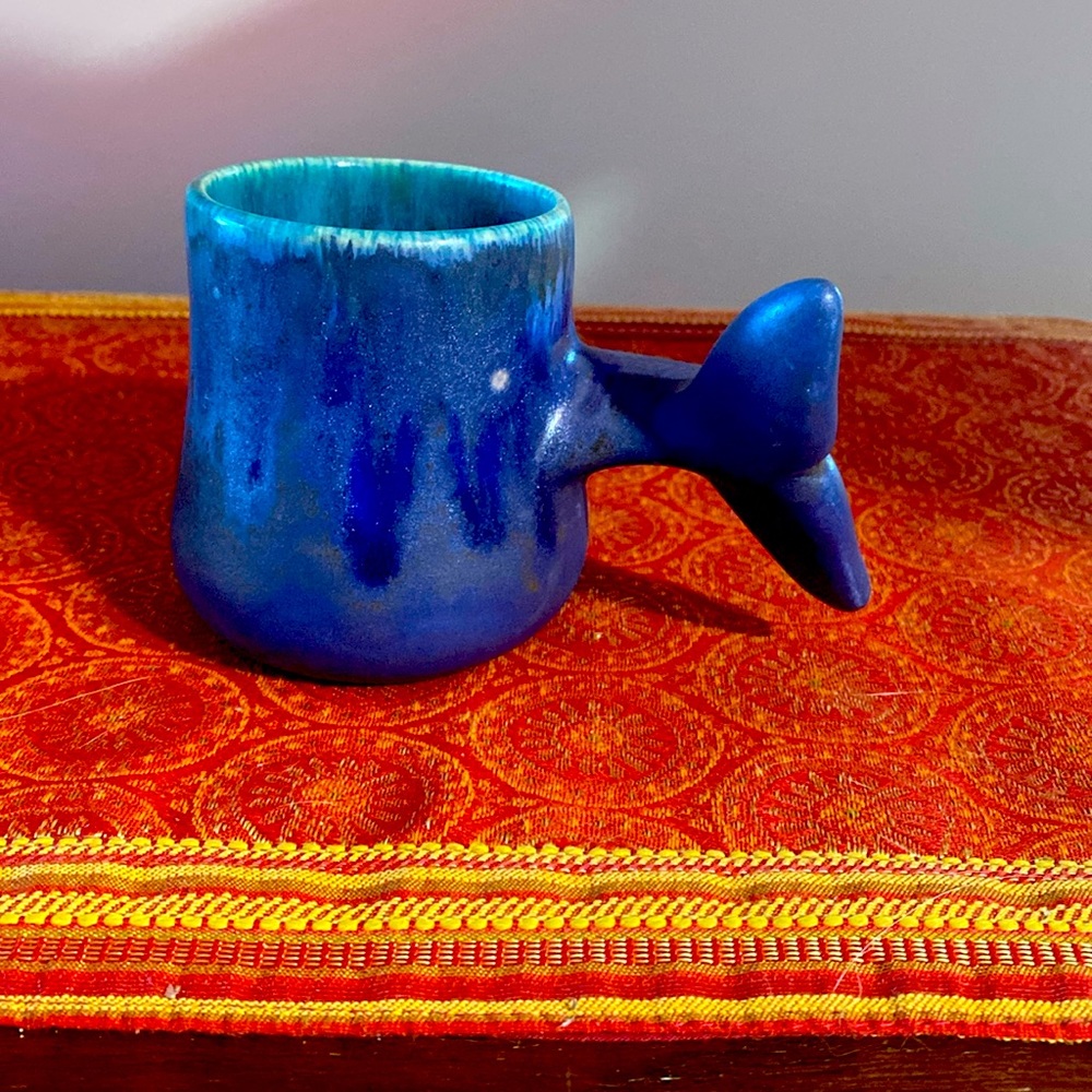 Wylie Ceramic Whale Tail Ceramic Mug